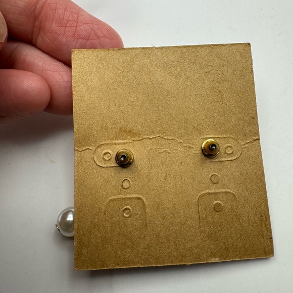 New Plunder Earrings “Sharp Minds” - Pencil With Pearl Studs - 1.5" - Picture 8 of 9